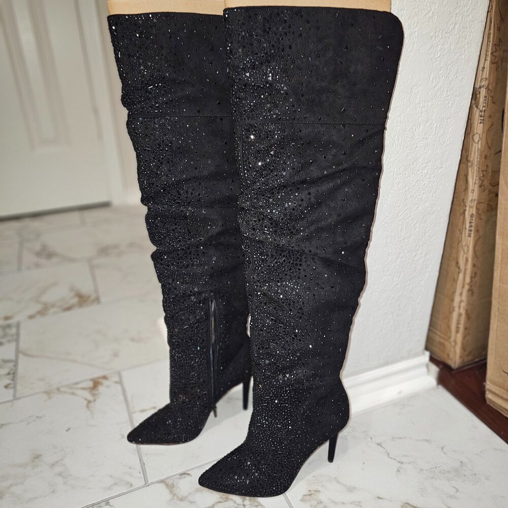 Jessica Simpson OTK Rhinestone Boots - Picture 2 of 7